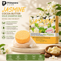 Primavera Club Jasmine Cocoa Butter Solid Shampoo Bar – Natural Vegan Hair Care for Soft & Healthy